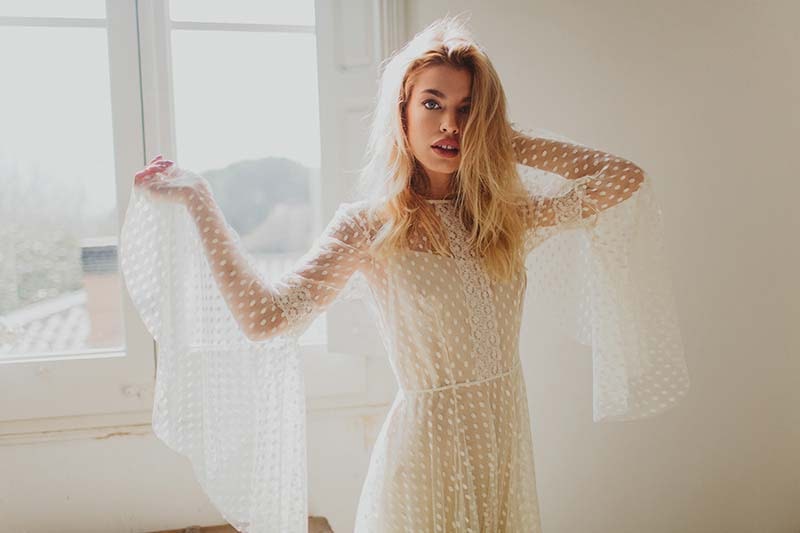 vestido de novia con apliques