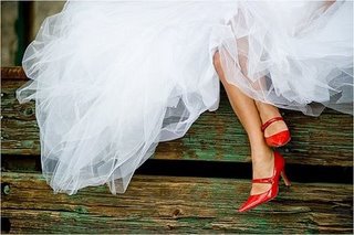 Coloured wedding shoes