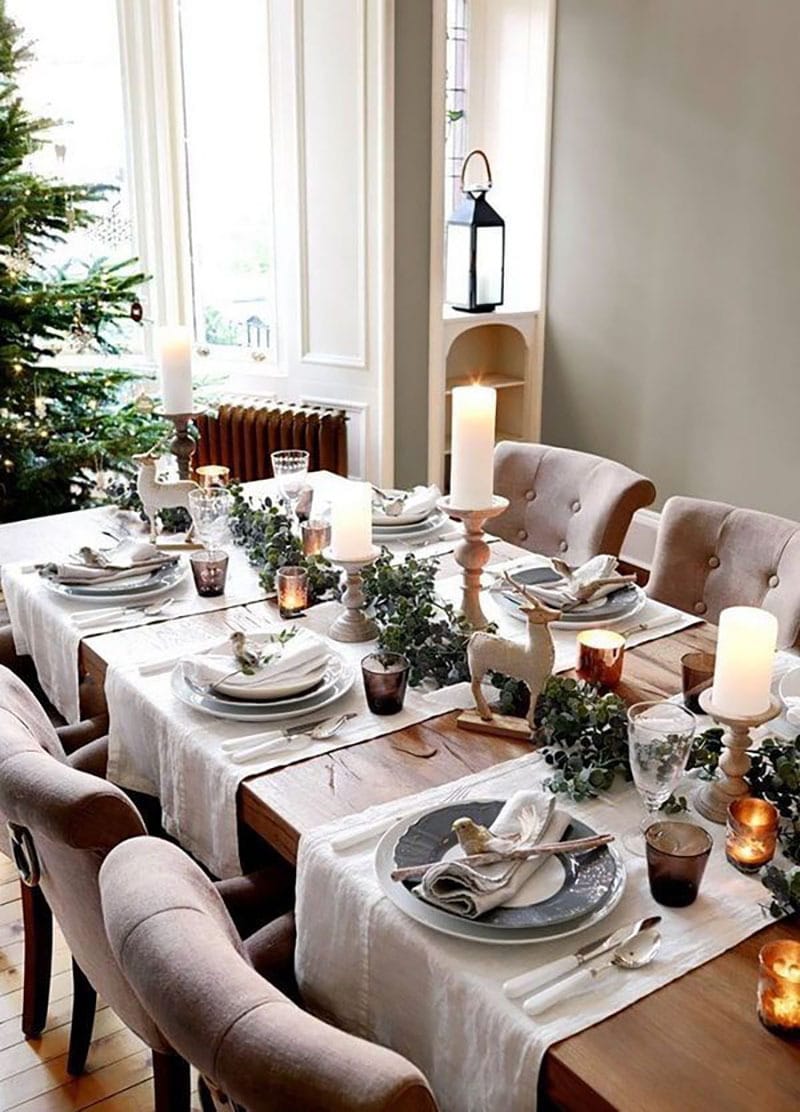 Decora la mesa esta navida. Velas a mesad