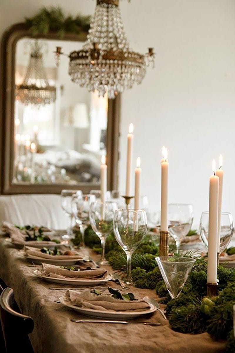 Decora la mesa esta navidad. Velas mesa