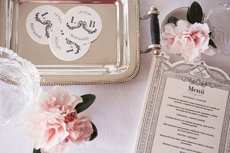 papelería de bodas con motivos originales