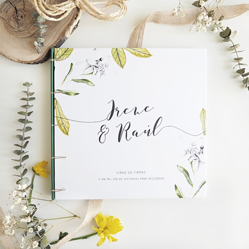 libro de firmas para papelería de bodas