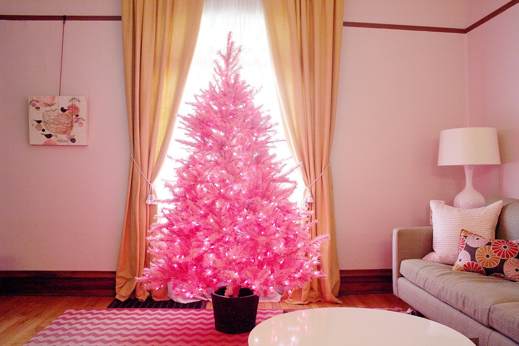 pink-christmas-trees