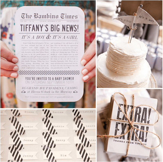 Vintage-Newsprint-Shower